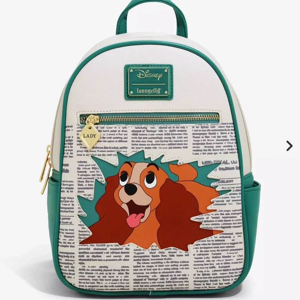 Loungefly Disney Lady and the Tramp Newspaper Mini Backpack - Picture 1 of 10